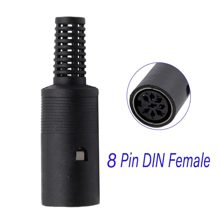 Conector DIN 8 Pines Macho y Hembra – Para Audio, MIDI, Video y Control - vista 3