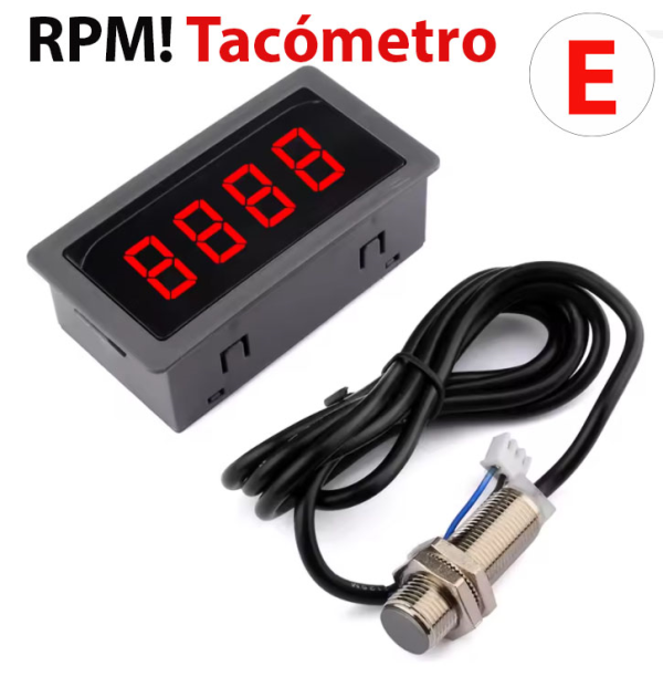 Screen Led Hall Tacómetro Digital De Panel Con Sensor Hall – Medición De RPM Precisa ...