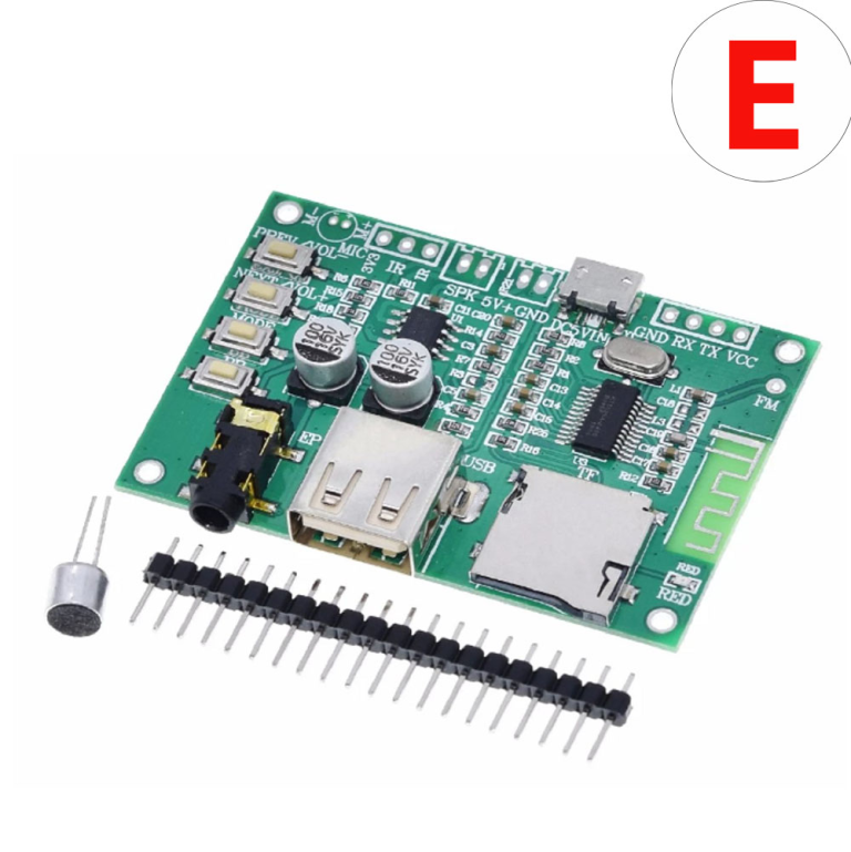 Módulo Receptor de Audio Bluetooth 5.0 BT201 con USB, TF y AUX