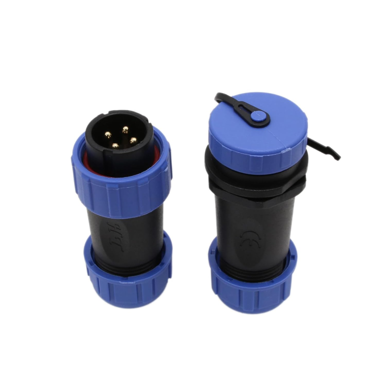 Conector Impermeable de Cable a Cable 4 Pines 20 mm Macho y Hembra - vista 3