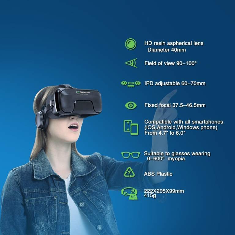 Gafas de Realidad Virtual VR G04E con Audífonos y Control B03 - vista 3