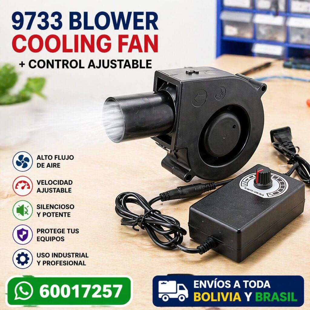 Ventilador Turbina Blower 9733 con Control de Velocidad Ajustable