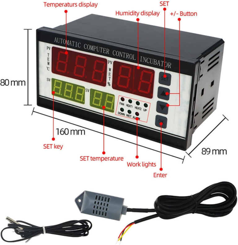 Controlador para Incubadora XM-18 con Temperatura, Humedad y Volteo Automático - vista 3