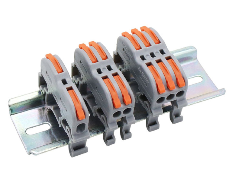 Conector PCT-212 Push-in para Riel DIN – Empalme Rápido de 2 Cables - vista 2