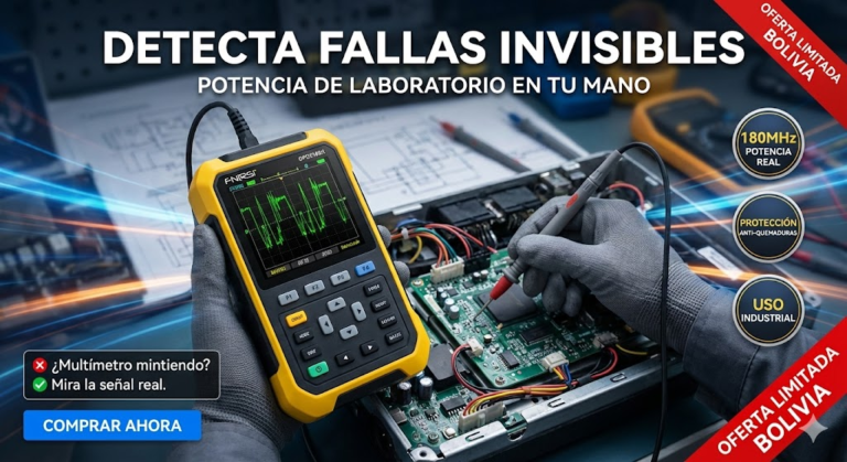 Osciloscopio Portátil FNIRSI DPOX180H 2 Canales 180 MHz con Generador de Señales - vista 3