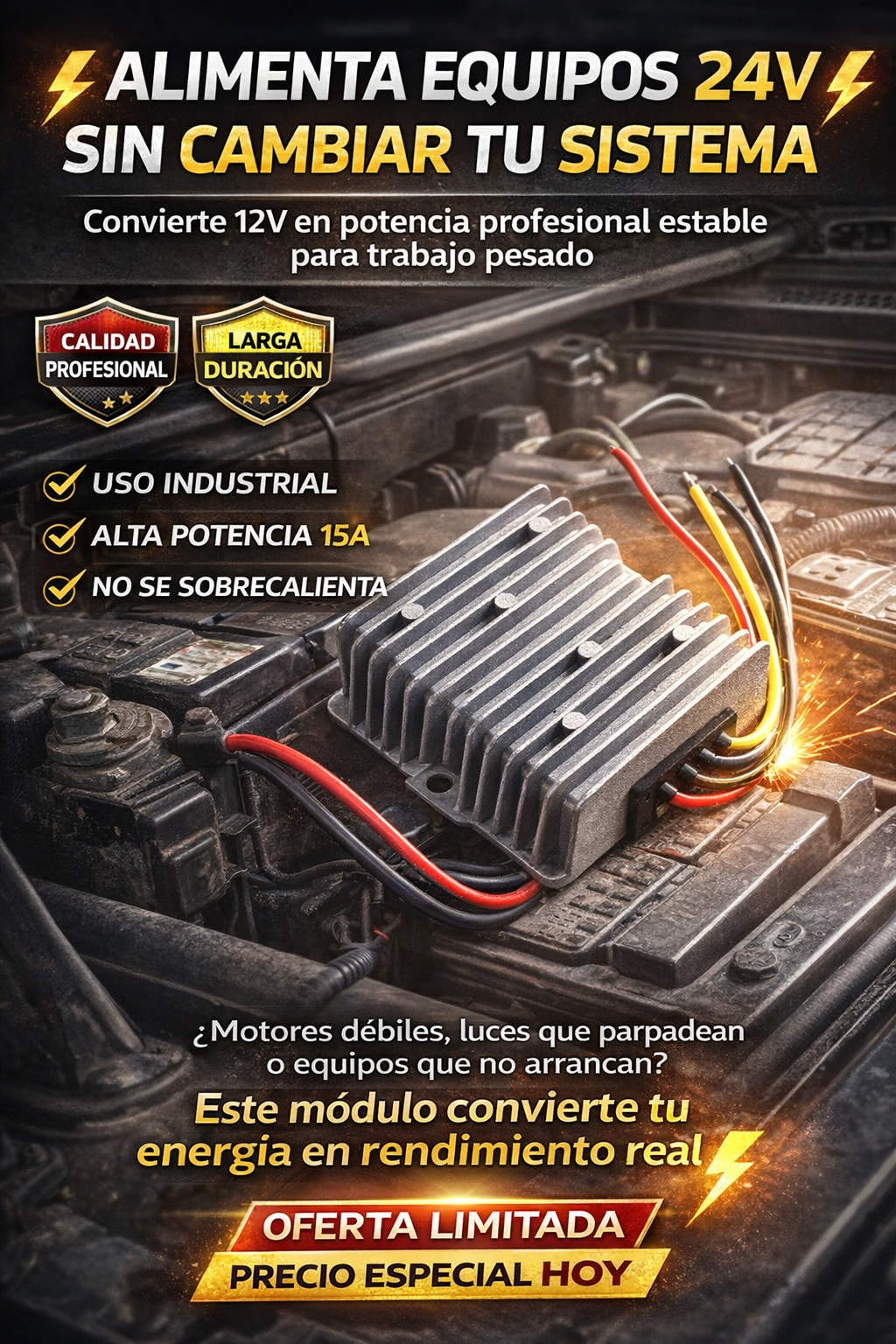 convertidor elevador 12V→24V