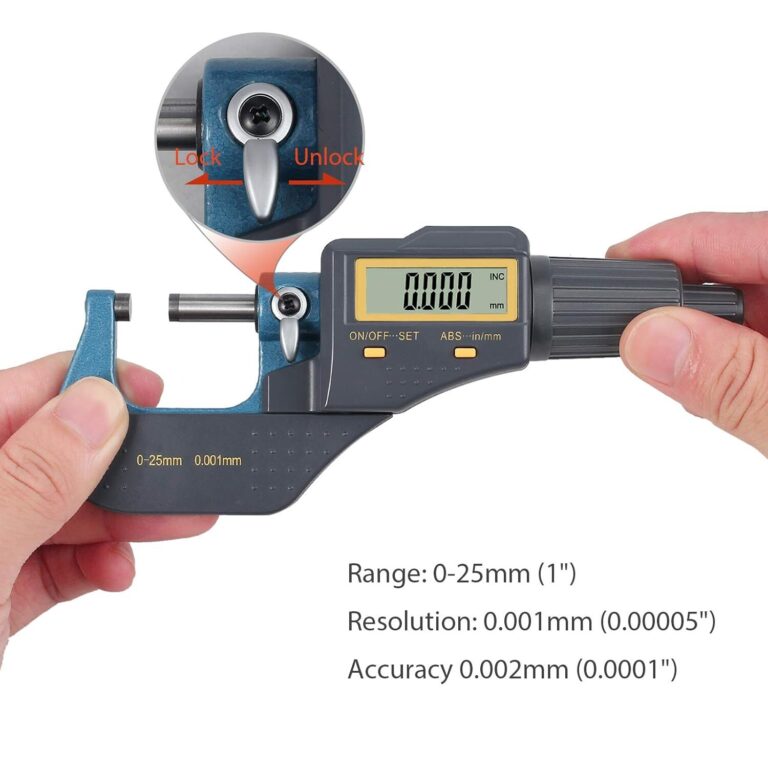Micrómetro Digital 0–25 mm con Pantalla LCD – Resolución 0.001 mm / 0.0001" para Taller y Laboratorio 27 Micrómetro Digital 0–25 mm con Pantalla LCD – Resolución 0.001 mm / 0.0001" para Taller y Laboratorio - vista 2