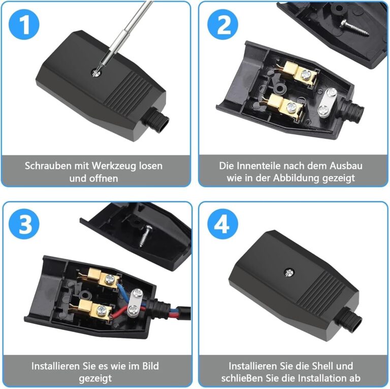 Enchufe Europeo Macho y Hembra 250V 2.5A – Conector para Armar y Reparar Cables y Extensiones - vista 2