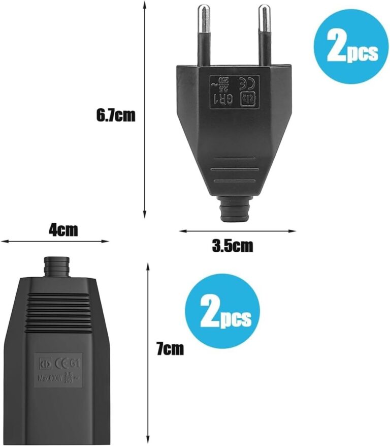 Enchufe Europeo Macho y Hembra 250V 2.5A – Conector para Armar y Reparar Cables y Extensiones - vista 3