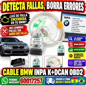 INICIO 7 Cable de Diagnóstico BMW INPA K+DCAN OBDII: Tu Herramienta para BMW