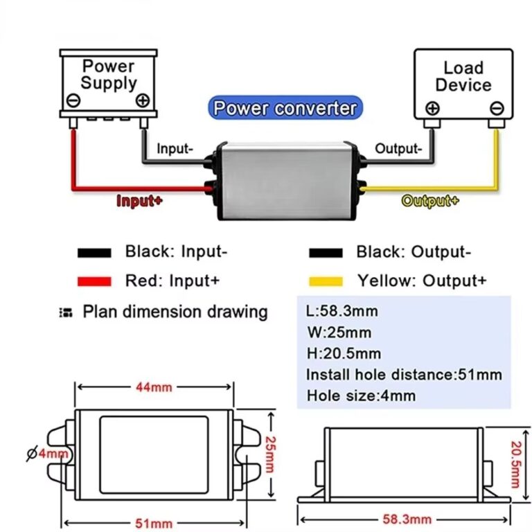 Reductor de Voltaje DC-DC 24V a 12V 5A Impermeable - vista 3