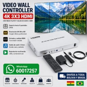 Video Wall 3x3 4K con USB3 9TV