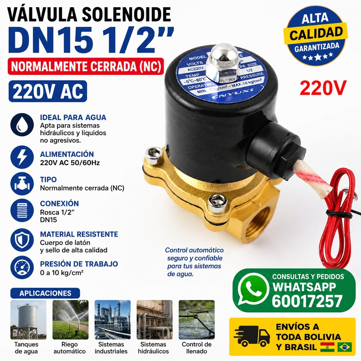 Válvulas solenoides