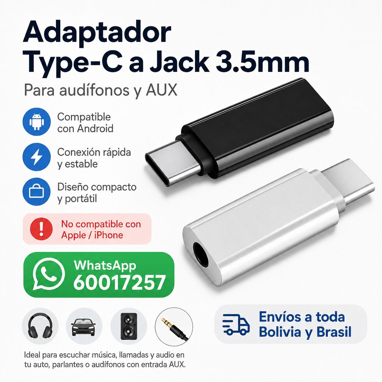 Type-C a Jack Type-C a Jack