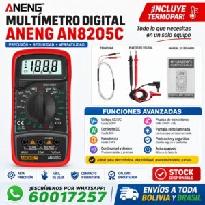 INICIO 9 Multímetro Descubre el ANENG AN8205C