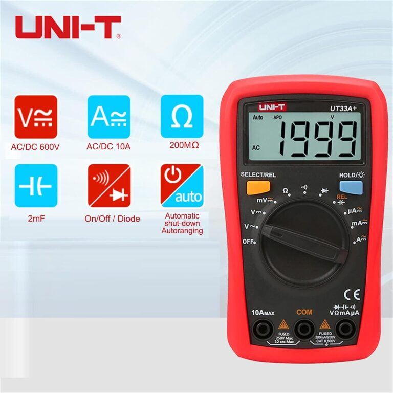 Multímetro Digital UNI-T UT33A+ Auto Rango con Capacitancia y Corriente 10A - vista 3