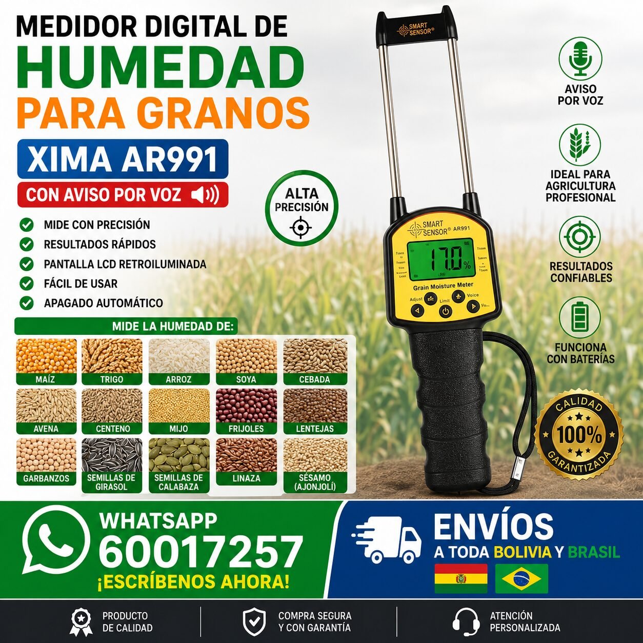Medidor de Humedad para Granos