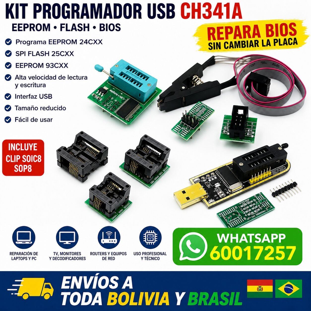 Programador USB CH341A Programador USB CH341A