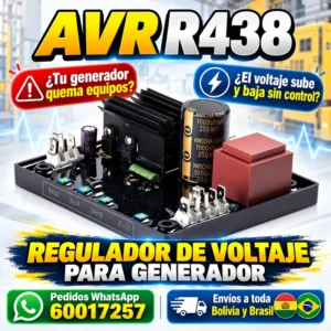 ⚡ AVR R438 LEROY-SOMER: voltaje estable y reparación segura para generadores compatibles