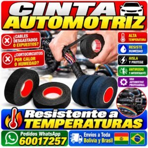 Cinta adhesiva de tela Coroplast ignífuga resistente al calor de 35MM X 20M.