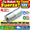 Motorreductor JGA25-370 12V 10 RPM con caja reductora metálica y eje tipo D