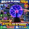 Bola de Plasma Tesla Grande de 50 cm – Lámpara de Rayos Luminosos Interactiva para Ciencia, Decoración, Bares y Cuartos Gamer