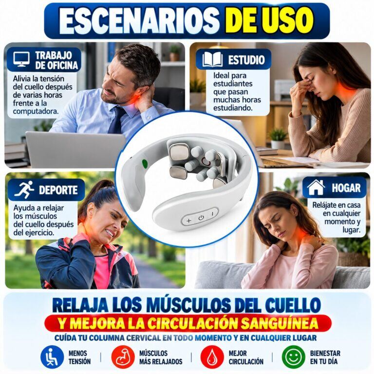 Masajeador Cervical con Calor y Pulsos – Masajeador de Cuello Portátil para Relajarte en Casa u Oficina 43 Masajeador Cervical con Calor y Pulsos – Masajeador de Cuello Portátil para Relajarte en Casa u Oficina - vista 3