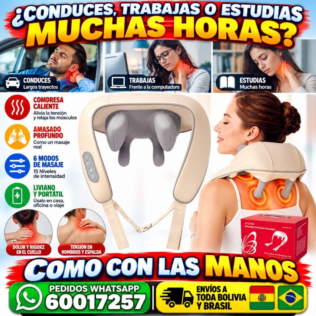 Masajeador Eléctrico de Cuello y Hombros con Calor