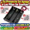 Portapilas 3 AA con cable rojo y negro salida 4.5V Portapilas 3 AA con cable rojo y negro salida 4.5V